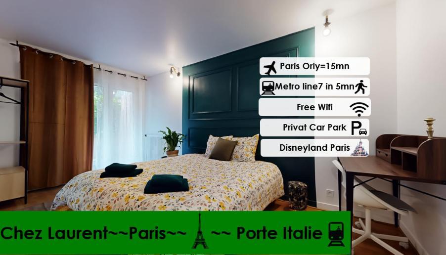 8 Personnes - 4 Rooms - 2 Salle De Bain - Metro 7 & 14 - Porte Italie - Private Car Park- Wifi Le Kremlin-Bicêtre Zewnętrze zdjęcie